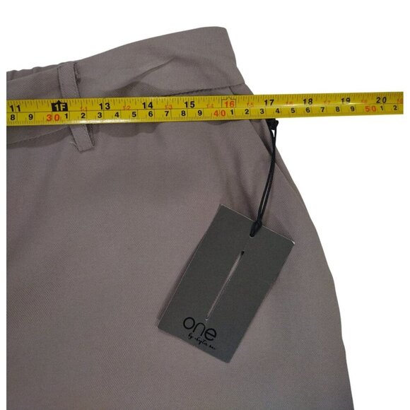 Womens Taupe Wide-Leg Pull-On Pants M/M By One With Elastic Waist, NWT. - Picture 6 of 7